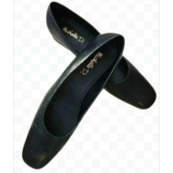 Michelle D Navy Corporatecore Dark Academia Block Heel GothChic Sz 9 - Picture 1 of 5